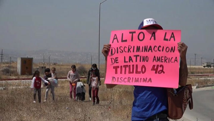 Protestan en Tijuana contra el Título 42