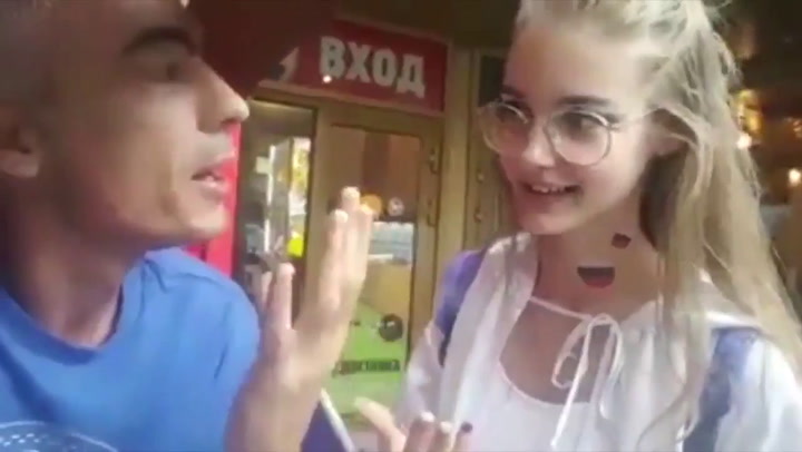 Un argentino grabó un video con una joven rusa diciendo guarangadas - Fuente: Twitter