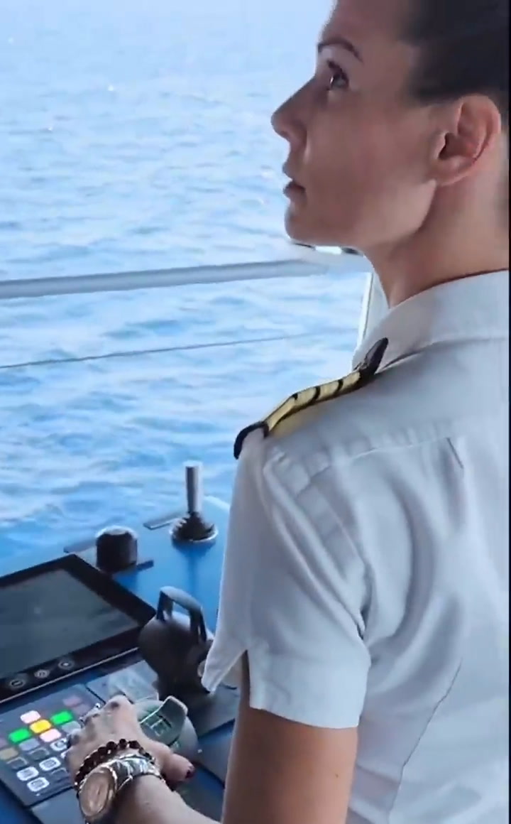 La capitana de un lujoso crucero documentó el rescate de migrantes cerca de Cuba