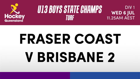 6 July - Hockey Qld U13 Boys Sc - Fraser Coast V Brisbane 2