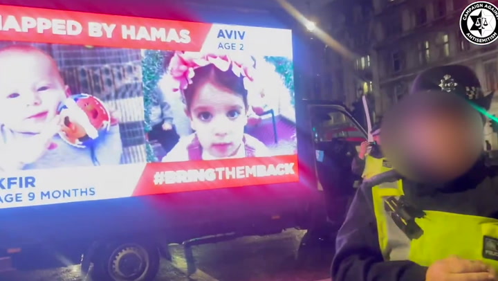 Charity claim Met police forced them to switch off billboard of missing Israeli children