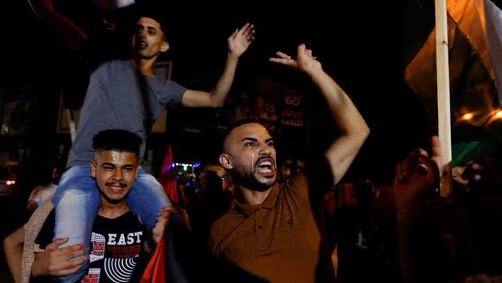 Celebraciones en la Franja de Gaza cuando Israel y la Yihad Islámica comienzan el alto el fuego