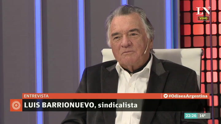Luis Barrionuevo: “Cristina Kirchner tiene que perder por paliza”
