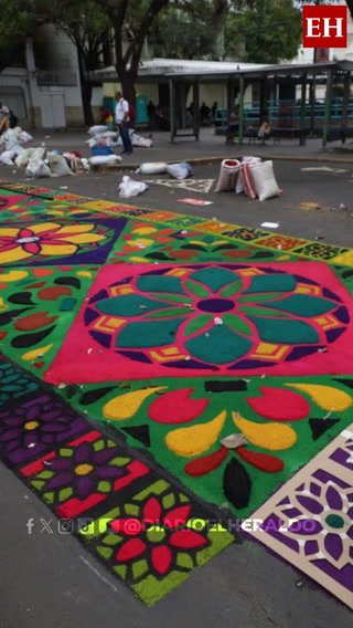 Viernes Santo en la capital: Tegucigalpa engalanada con coloridas alfombras