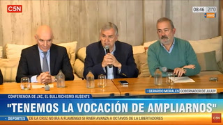 Gerardo Morales: "Tenemos la firme vocación de ampliarnos y hacer todos los esfuerzos para el fortalecimiento de la unidad de JxC"