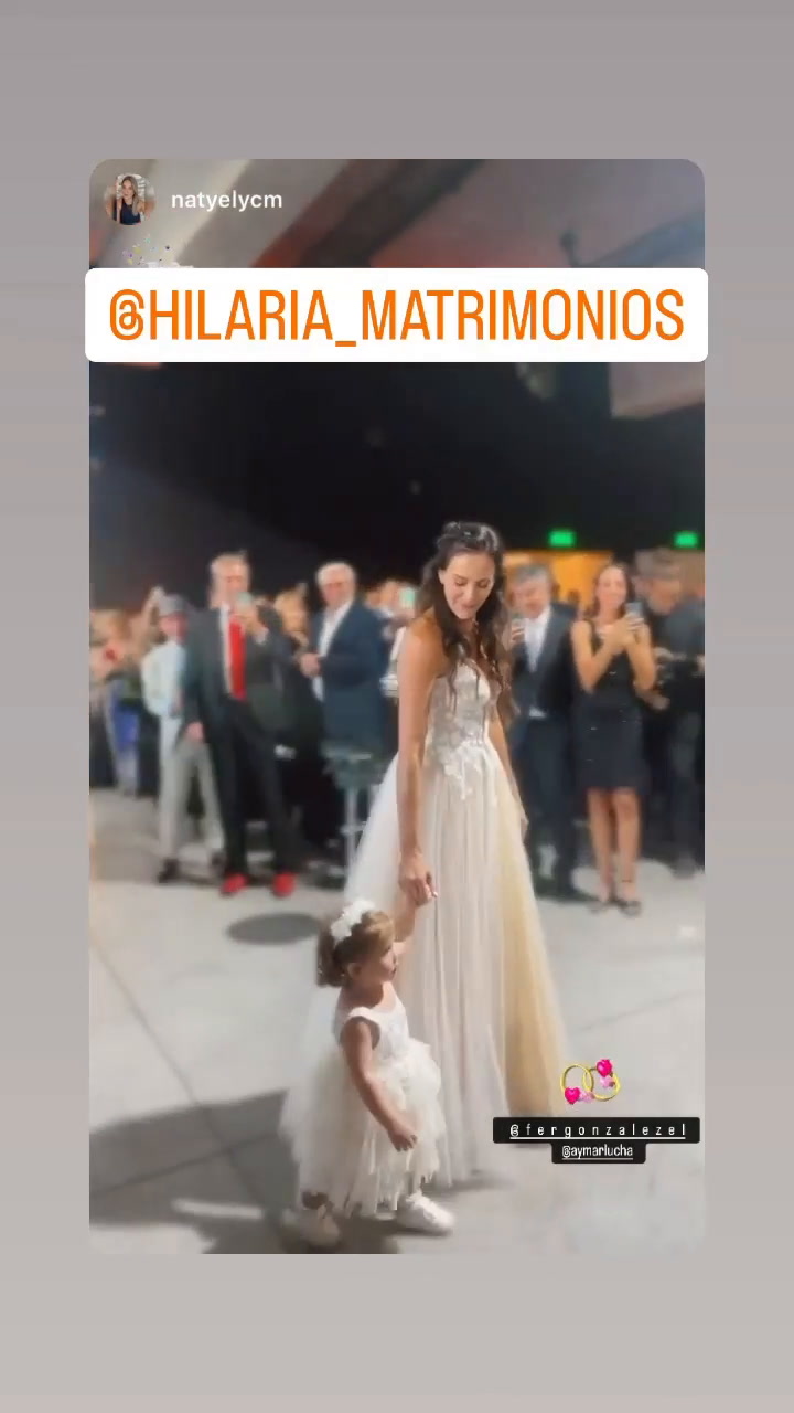 Los videos que compartieron los invitados al casamiento de Luciana Aymar y Fernando González