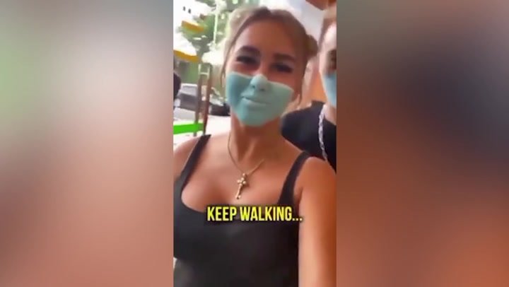 Instagram influencer paints mask on face to enter Bali store