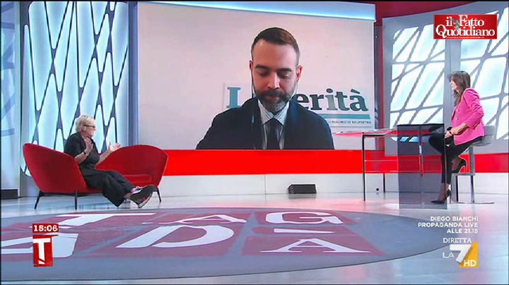 Lite Milli Borgonovo on La7.  “You are as supportive of Hamas as peace advocates. Israel has done nothing.”  “Who dropped those six thousand bombs on Gaza?”