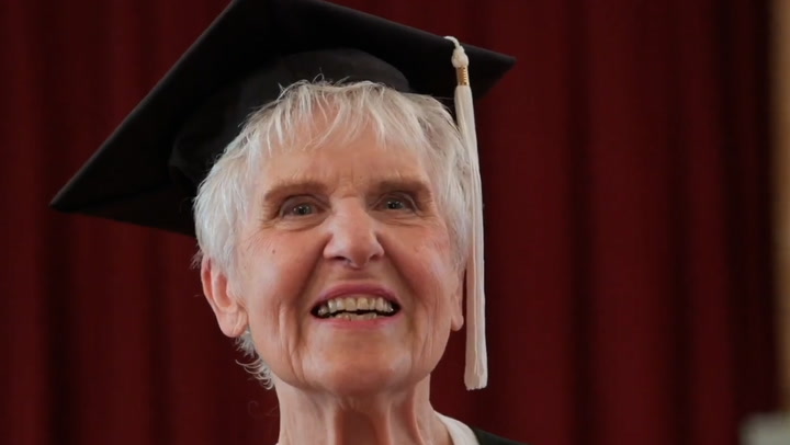 ‘I’m very thankful’: 90-year-old great-grandmother graduates from university