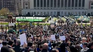 Watch: Columbia faculty walk out after pro-Palestinian protest arrests