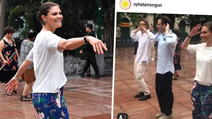 Kronprinsessan Victorias dans från Vietnam-besöket gör succé: ”Härliga moves”