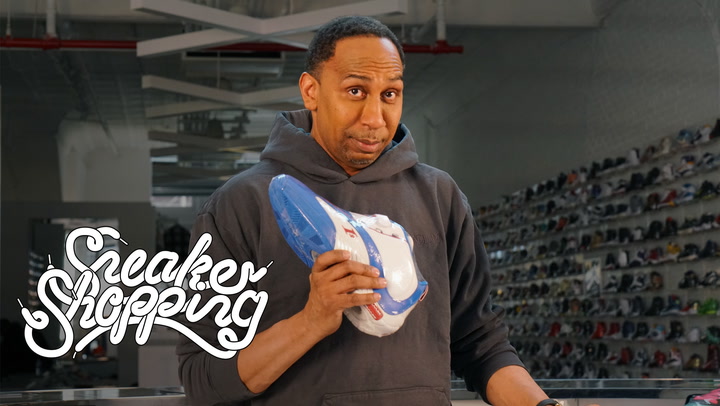 Stephen A. Smith goes Sneaker Shopping at Stadium Goods in NYC with Complex’s Joe La Puma and talks about why he likes Air Jordan 3s over Air Jordan 1s, Allen Iverson, and why he doesn’t like players wearing low-top sneakers. 

Looking for the best deal on a pair of sneakers? Download the Sole Collector app now!: https://solecollector.com/app