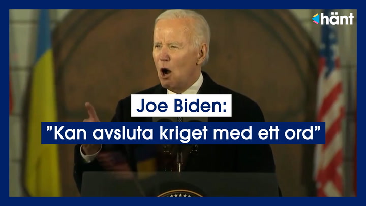 Joe Biden: ”Kan avsluta kriget med ett ord”