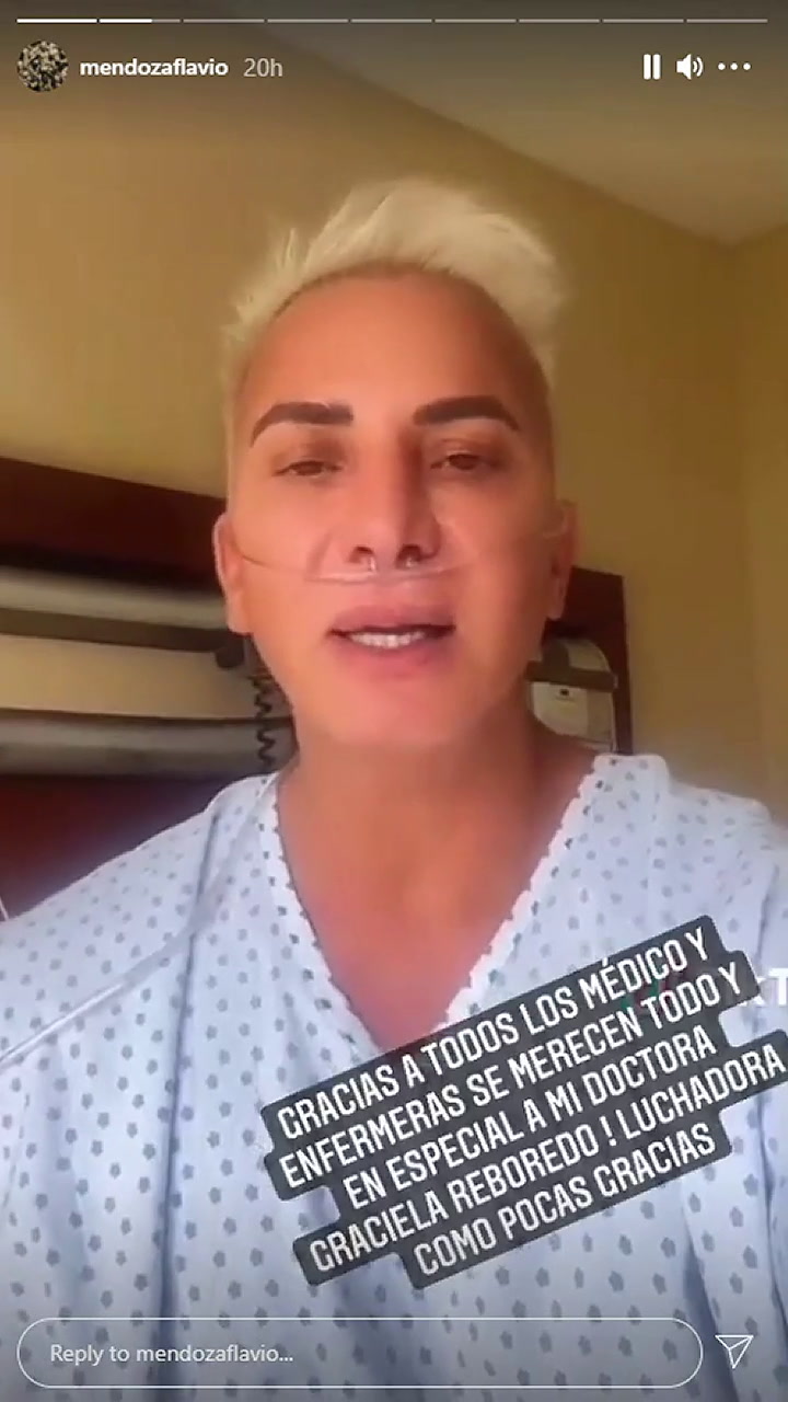 Flavio Mendoza grabó un video desde su internación - Fuente: Instagram