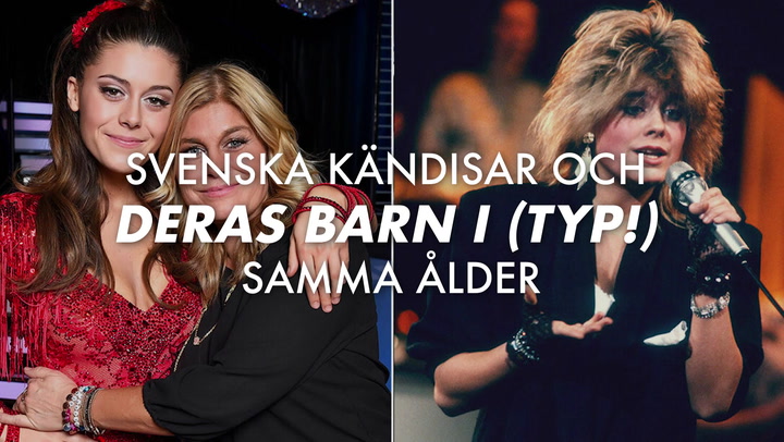 Svenska kändisar och deras barn i (typ!) samma ålder
