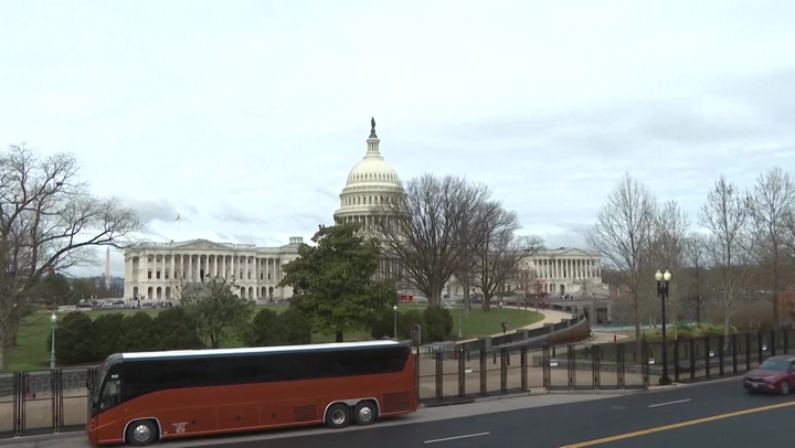 Security fencing surrounds Capitol ahead of Biden's State of the Union address