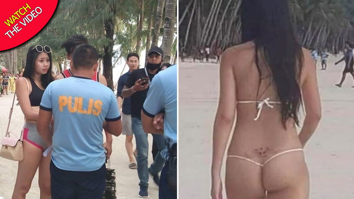 Minder Duidelijk maken Stapel Tourist arrested after wearing 'piece of string' bikini to Philippines  beach - Mirror Online