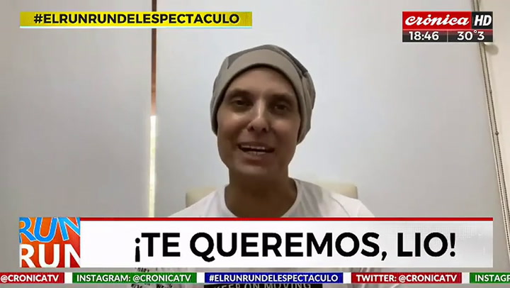La emotiva reaparición de Lío Pecoraro: 'Mi médula está sana' - Fuente: Crónica TV