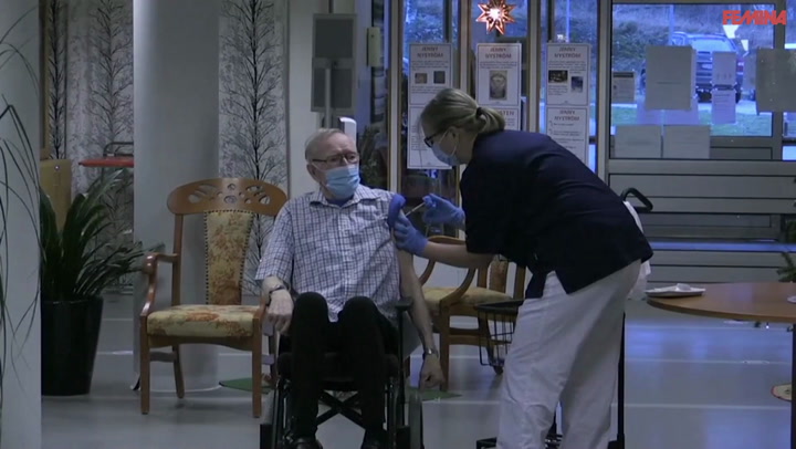 Stig, 89, först i Sörmland att få vaccin