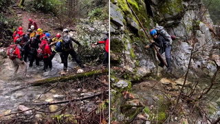 Officials conduct 21-hour rescue for trapped hiker in California