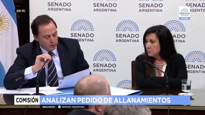 Dictamen del Senado sobre los allanamientos a los domicilios de Cristina Kirchner - Fuente: Youtube