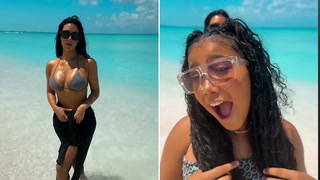 Kim Kardashian and daughter North West enjoy Turks Islands holiday