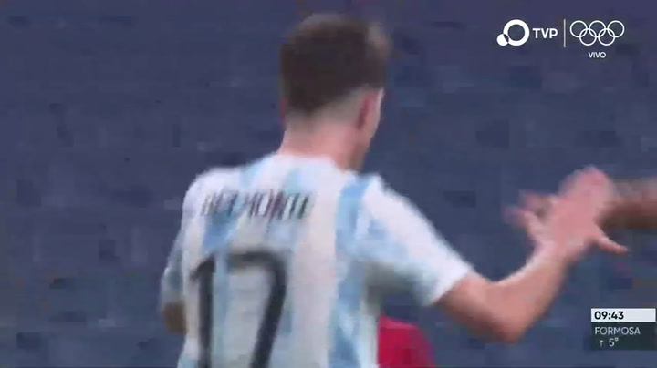 El gol de Belmonte para Argentina