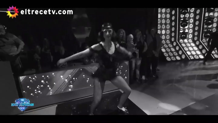 Luli Salazar voló al pasado para bailar su #VideoClip. Fuente: El Trece