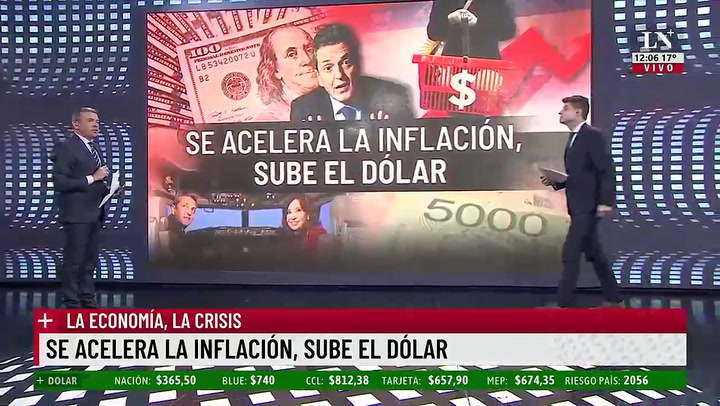 Economía en crisis: se acelera la inflación, sube el dólar