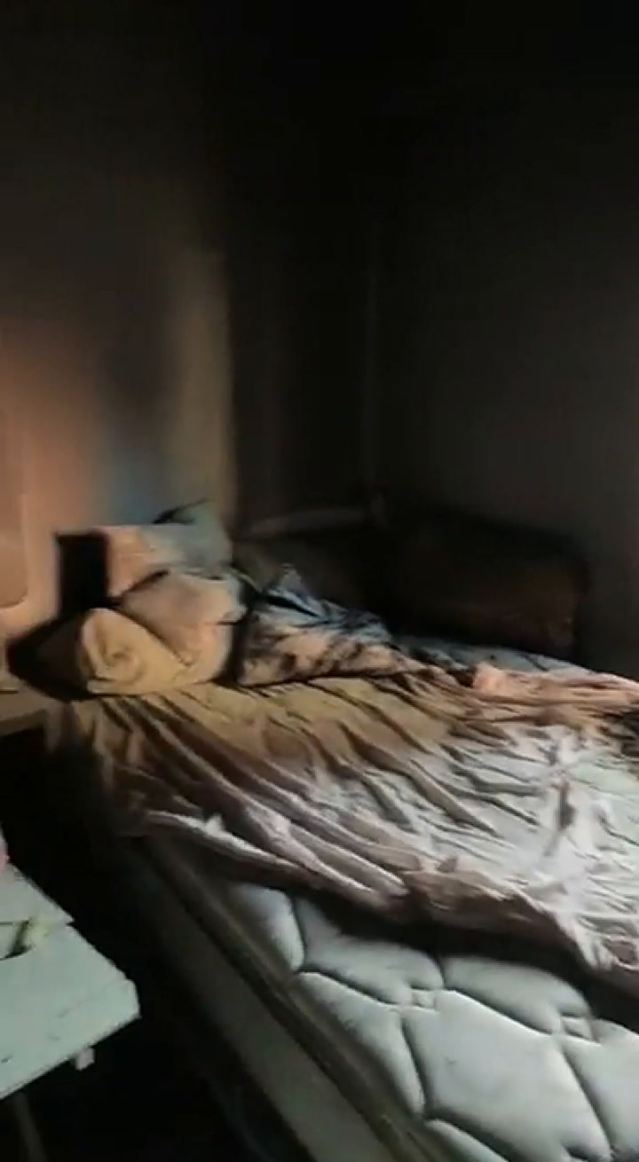 Así quedó la habitación del hotel Gondolín luego del incendio