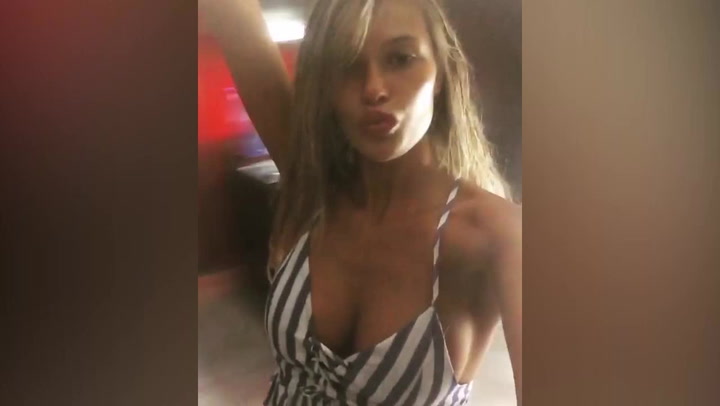 Samantha Hoopes flashes jaw-dropping cleavage in patriotic flag frolicking  - Daily Star