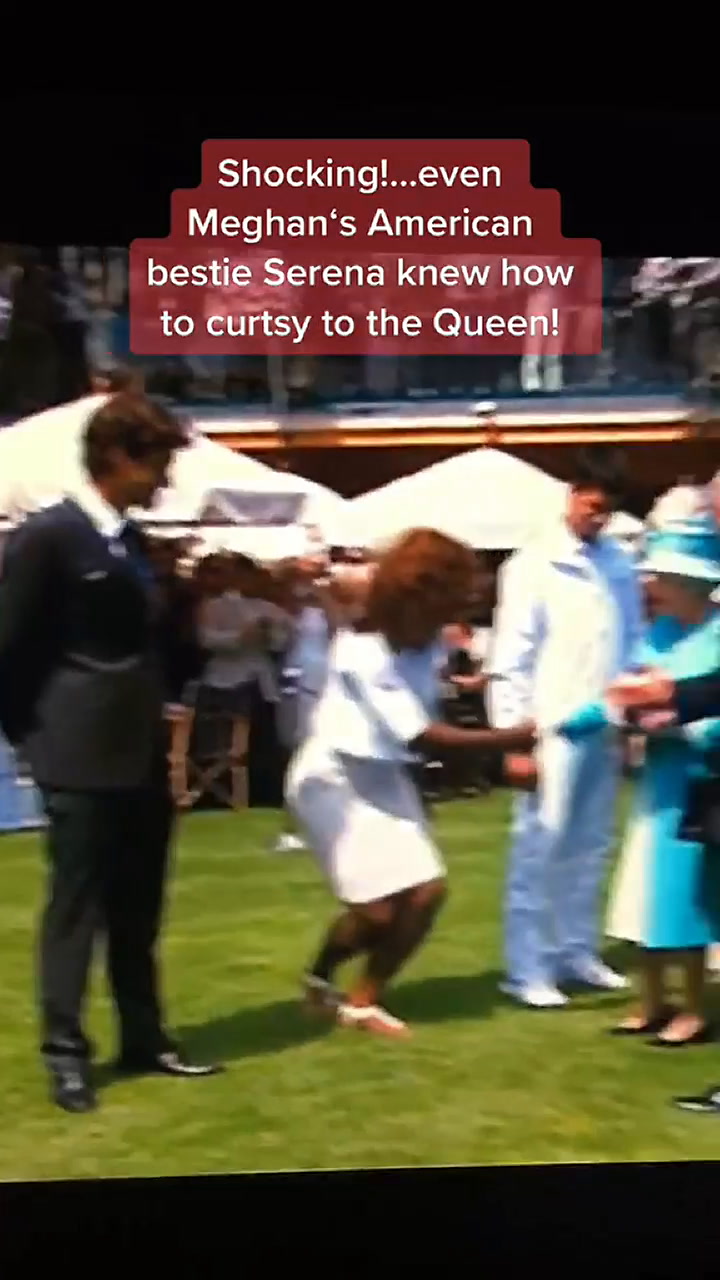 La reverencia de Serena Williams ante la reina Isabel II