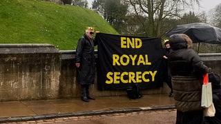 Masked Republic campaigners protest in Windsor over royal ‘secrecy’