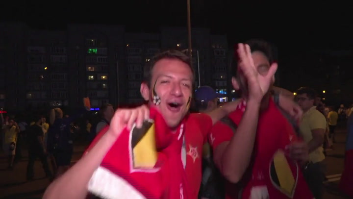 Belgas eufóricos por el triunfo, mientras que los brasileños sufren la eliminación - Fuente: AFP