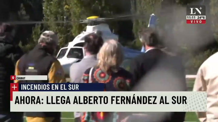 Incendios en Chubut: así llegó Alberto Fernández