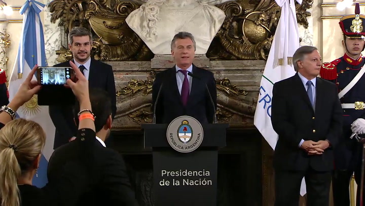 El presidente Mauricio Macri presenta el Acuerdo Federal Minero