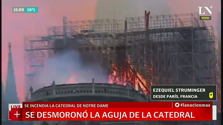 El testimonio de un argentino que presenció el incendio en Notre Dame