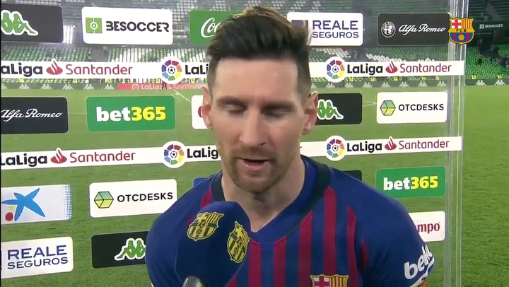 Messi, muy agradecido por el apoyo de los hinchas del Betis - Fuente: FC Barcelona