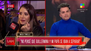 Mica Tinelli habló de la separación de su padre Marcelo y Guillermina Valdés
