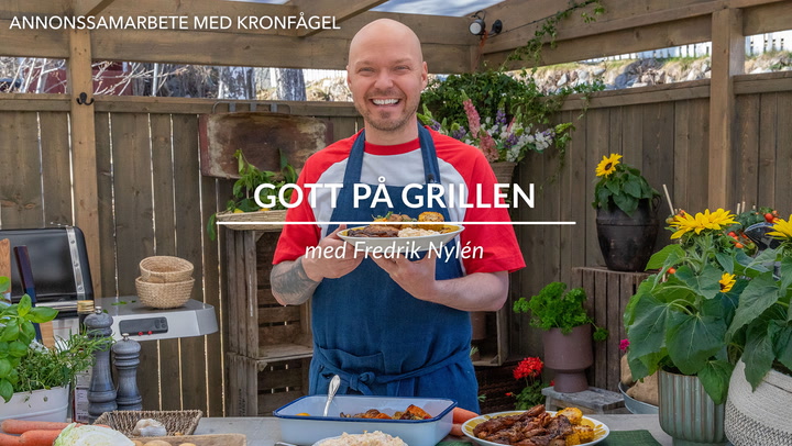 Gott på grillen med Fredrik Nylén – kycklingsteak BBQ med coleslaw