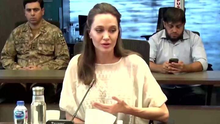 Angelina Jolie visits Pakistan as officials warn floodwaters could take ‘six months to recede’