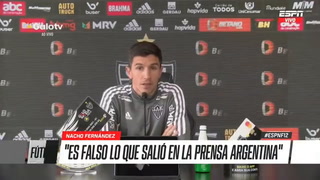 Nacho Fernández: "Estoy muy contento en Mineiro, me siento muy a gusto"