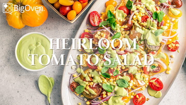 Heirloom Tomato Salad with Avocado Dressing