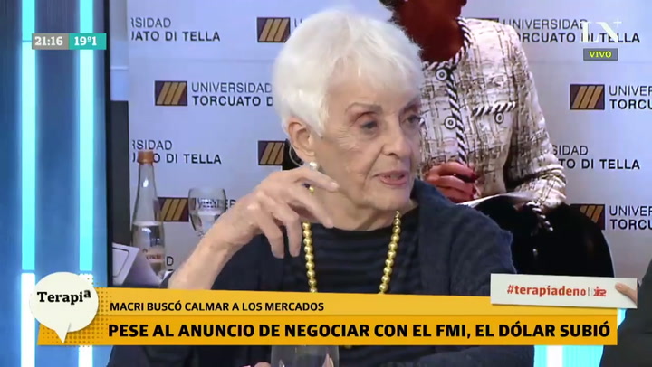 Graciela Fernández Meijide:&quot;El FMI tiene mala prensa en Argentina&quot;