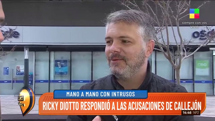 La respuesta de Ricky Diotto a los dichos de María Fernanda Callejón: “No soy una persona violenta”