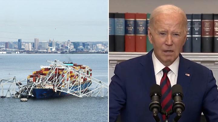 'We are with you', Biden tells Baltimore after Key Bridge collapse