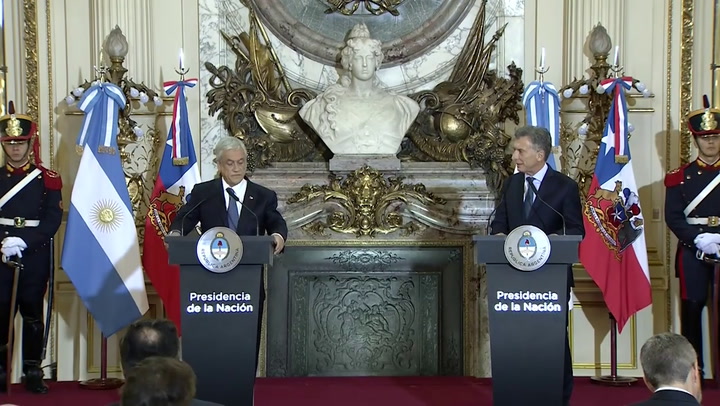 Macri y Piñera destacaron la solidez del vínculo entre Argentina y Chile - Fuente: Télam