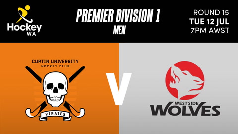 12 July - Hockey WA Premier Div 1 Mens - R15 - Curtin University v Westside Wolves