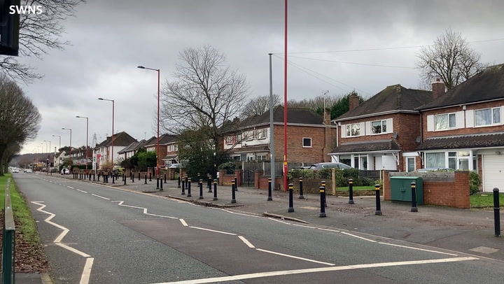 Sixty bollards installed outside Birmingham primary school in 'barmy' traffic-calming measure