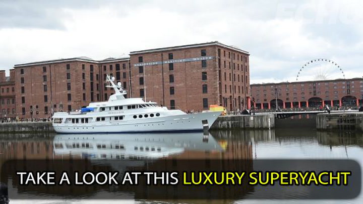 superyacht in liverpool today